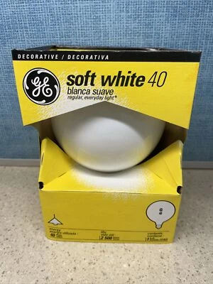 NOS - GE 36191 Globe Soft White Bulb - 40 Watts - 1 Bulb - 5” Globe - Image 1 of 4