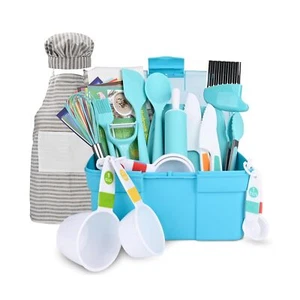 Kids Cooking Sets Real Kids Baking Set with Storage Case 34 Piece Real Cookin... - Picture 1 of 6