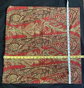 pottery barn caroline paisley red pillow cover 24“ Square Cotton / Linen NWOT
