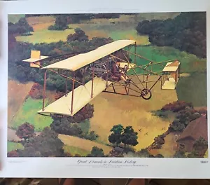 Litografia Aereo Momenti nella Storia dell'Aviazione Edizione Limitata Stampa 1984 Vintage - Foto 1 di 9