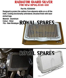 RADIATOR GUARD SILVER Fit For Royal Enfield New Himalayan 450 - Express Shipping - Picture 1 of 11