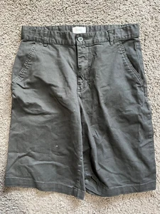 Old Navy Bermuda Shorts Boys 18 Regular Solid Dark Gray Cotton Casual - Picture 1 of 4
