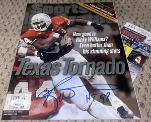 RICKY WILLIAMS SIGNED SPORTS ILLUSTRATED MAGAZINE AUTOGRAPH JSA TEXAS FOOTBALL - Picture 1 of 1
