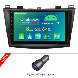 Android 13 Octa Core 9" QLED Car GPS Stereo Radio RDS WiFi for Mazda 3 2010-2013 - Picture 1 of 24