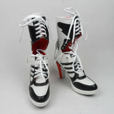 Harley Quinn Cosplay Boots Batman DC Comics Suicide Squad Shoes Custom Made Gift - Image 1 of 4
