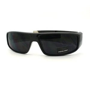 All Black Flat Top Wrap Gangster Hardcore Locs Sunglasses - Picture 1 of 5