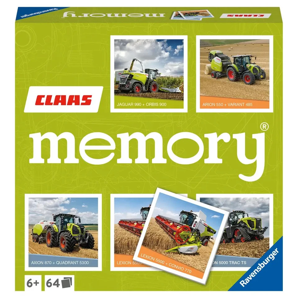 Ravensburger CLAAS memory® - 20882 - der Spieleklassiker für alle Landmaschinen  - Bild 1 von 1