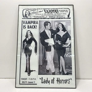Vampira is back! Lady of Horrors Advertizement Print Matted - Picture 1 of 7