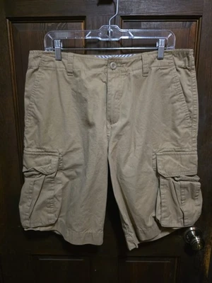 Pantalones Cortos Carga Y2K Tommy Hilfiger Para Hombre 33 Caqui 6 Bolsillos Algodón Utilidad Informal Foto 1 de 4