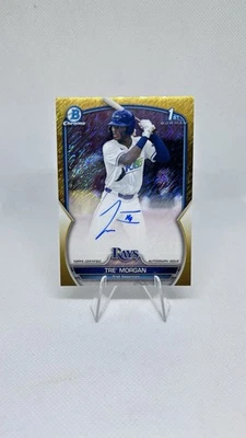 Tre Morgan 2023 1st Bowman Draft Chrome Auto Gold Refractor /50 - Image 1 of 2