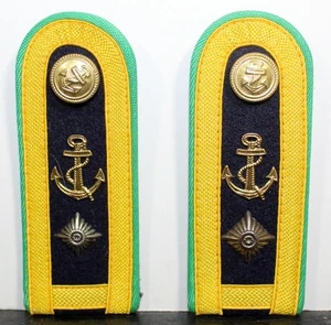 East German Border Guards Navy Master Petty Officer Shoulder Boards Pair NVA DDR - Picture 1 of 4