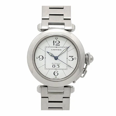 Reloj Cartier Pasha C De Cartier W31055M7 Blanco Hombre Usado #121110 Foto 1 de 4