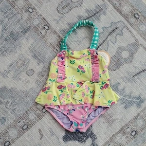 Neu mit Etikett Wildflowers Clothing La La Land gelb Paradise Einteiler Badeanzug Gr. 18m - Bild 1 von 6