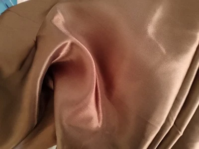Chocolate brown Liquid Satin  Fabric  over  4 meters  Dressmaking Craft - Image 1 of 3