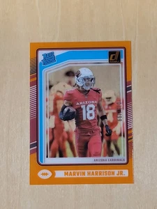 Marvin Harrison Jr 2024 Clearly Donruss Rated Rookie Orange /99. Cardinals - Bild 1 von 2