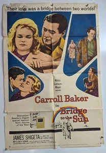 Póster original de la película romance interracial True Story "Bridge to the Sun" RARO - Imagen 1 de 1