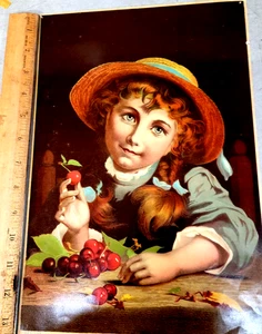 ANTICO 1882 VICKERY AUGUSTA MAINE - GIOVANE RAGAZZA PRENDI UNO (CILIEGIA) - ORIGINALE - Foto 1 di 1