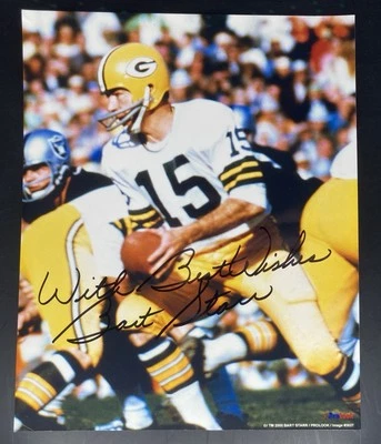 Bart Starr Signed 8x10 JSA Green Bay Packers Football Vince Lombardi Era HOF - Image 1 of 4