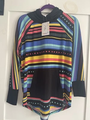 Lularoe Amber Hoodie Crazy Colorful Print Medium  NWT - Image 1 of 4