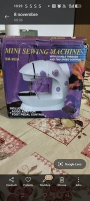 Casalinghi. Mini Macchina Da Cucire .E Macchina Da Caffe - Immagine 1 di 4