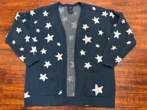 Coraline Laika Blue Star Open-Front Oversized Acryl Cardigan Pullover XL Damen - Bild 1 von 7