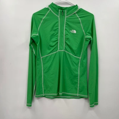 Top deportivo para mujer The North Face verde manga larga cuarto cremallera M mediano Foto 1 de 4