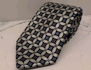 Jos. A. Bank Signature Gold Men's 100% Silk Woven Necktie Geometric Floral - Picture 1 of 5