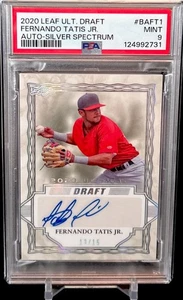 Fernando Tatis Jr 2020 Leaf Ultimate Draft Auto Refractor #BA-FT1 #13/15 MINT 9 - Picture 1 of 3