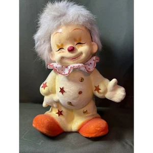Vtg Josef Originals Clown Bank Flocked Finish Yellow Original Sticker - Picture 1 of 9