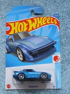 H2097 MAZDA RX-7 blue Hot wheels 2022 097/250 CaseD Long Card - Picture 1 of 2