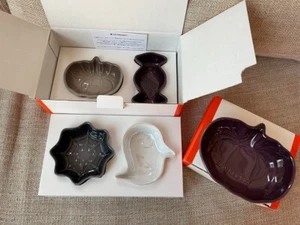 Le Creuset Small dish mini Halloween Dish S Pumpkin Web Candy Ghost set of 5 - Picture 1 of 2