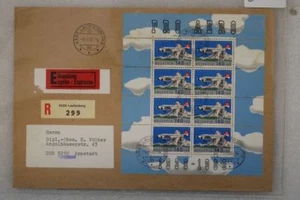 B1 Europa Schweiz 1369 Kleinbogen FDC echt gelaufen/Einschreiben - Picture 1 of 1