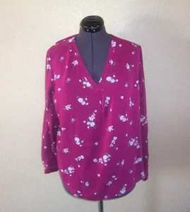 Suéter para mujer Brina & Em Borgoña con estampado floral X-Grande - Imagen 1 de 2