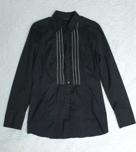 Uli Knecht Bluse Langarm Rüschen Schwarz Gr.38 NEU Außerordentlich Elegant - Bild 1 von 12