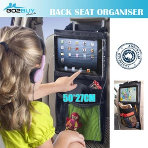 Back Car Seat Hanging Organizer iPad Holder Storage Waterproof Travel Bag Pocket - Picture 1 of 4