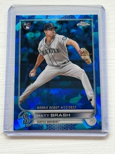 2022 Topps Chrome Update Sapphire US274 MATT BRASH ROOKIE DEBUT RC MARINERS - Picture 1 of 2