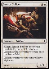 1x FOIL Sensor Splicer New Phyrexia MtG Magic White Common 1 x1 Card Cards