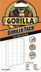 Gorilla Removable Mounting Putty Tack 84 Tabs Quadrate Klebepads selbstklebend - Bild 1 von 8