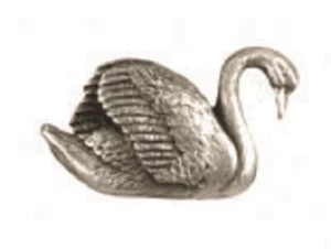 A.E. Prendedor sombrero Williams fino de solapa de peltre británico pájaro cisne #35050 - Imagen 1 de 1