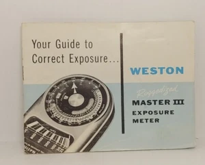 Instruction manual for Weston Master III Exposure Meter - Bild 1 von 3