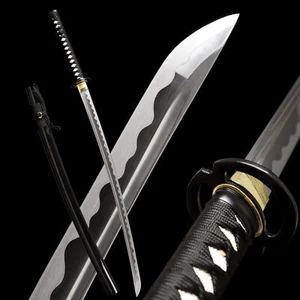 Wakizashi Ready Sharp Japanese Samurai Sword 1095 Carbon Steel Musashi Tsuba - Picture 1 of 9