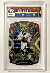2020 Panini Select JALEN HURTS Club Level Tri-Color Prizm Die Cut #250 HGA 9.0 - Bild 1 von 2