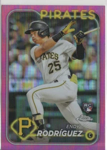 Endy Rodriguez RC Pink Refractor 2024 Topps Chrome Pittsburgh Pirates - Picture 1 of 4