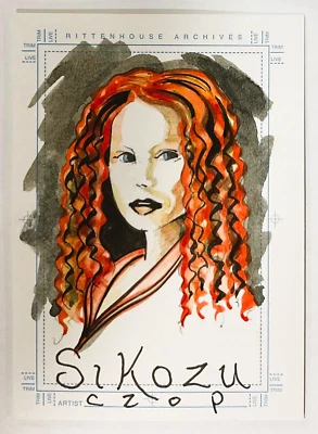 Farscape Season 4 Case Topper Color Sketch Card of Sikozu Drawn by John Czop - Image 1 of 2