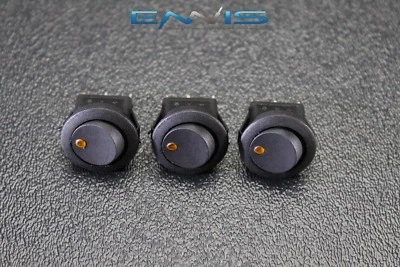 Interruptor basculante redondo 3 PIEZAS 3/4 ORIFICIOS 16 AMP 12V 3 PIN NARANJA LED PALANCA IBRRRSO Foto 1 de 4