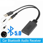 Car Wireless Bluetooth 5.0 Receiver Usb 3.5Mm Aux Media Music Player Adapter