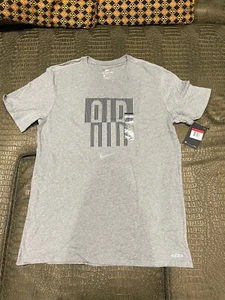 NIKE MEN'S NSW AIR TEE AM RFLCTV PRNT GREY/BLACK 847582 091 NEW - Picture 1 of 4
