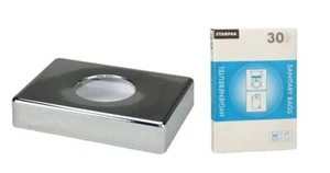 SET Hygienebeutel Damenhygiene Hygienetüten 1 Spender chrom + 4 x 30 Beutel PS - Bild 1 von 3