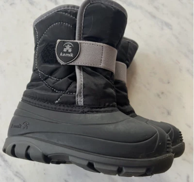 Kamik Snowbug Botas de Nieve Impermeables Invierno Aislado Niños Pequeños 8 Negras Foto 1 de 2