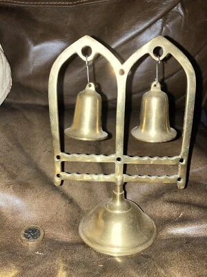 Ecclesiastical Cast Brass Gothic Church Alter Bells - Image 1 of 3